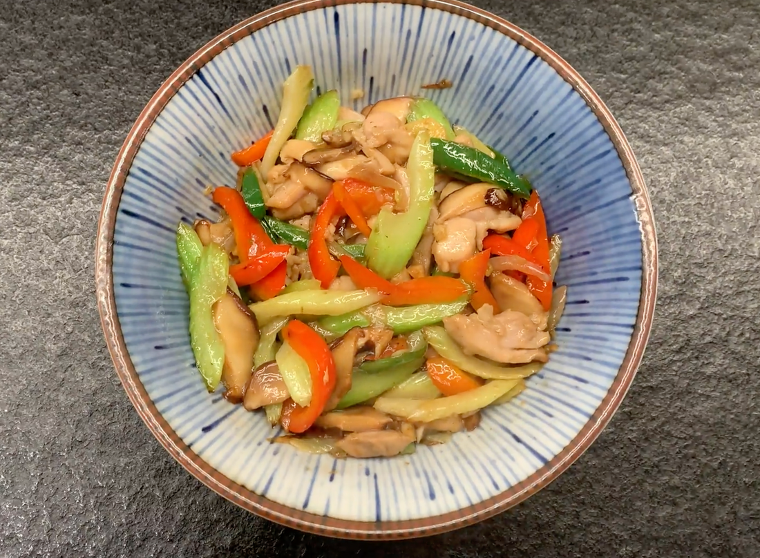 Chicken, Shiitake & Celery Stir-Fry